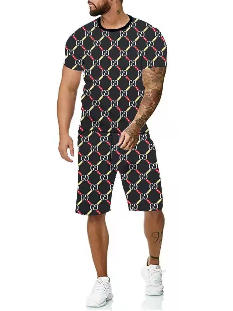 

Sportsuit Men's Short Sleeve Shorts Summer Quick Dry Clothes Shirt Running Thin Basketball Fitness Recreation 2-piece suit