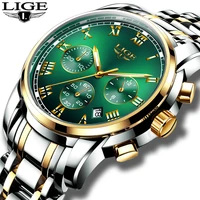 relojes hombre 2022 lige new watches men luxury brand chronograph male sport watches waterproof stainless steel quartz men watch