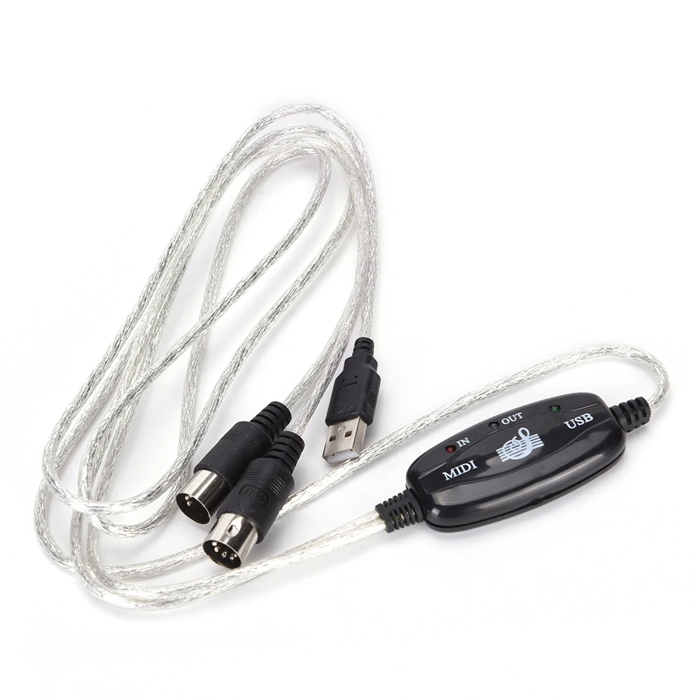 

Переходник MIDI-интерфейса к USB-кабелю, переходник с ПК на синтезатор, музыкальная клавиатура, инструмент, адаптер для домашней музыкальной ст...