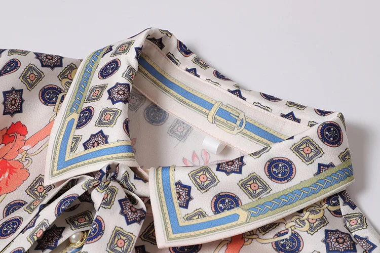 

High Quality Spring European and American Temperament Women's Long-sleeved Lapel Large Swing Dress