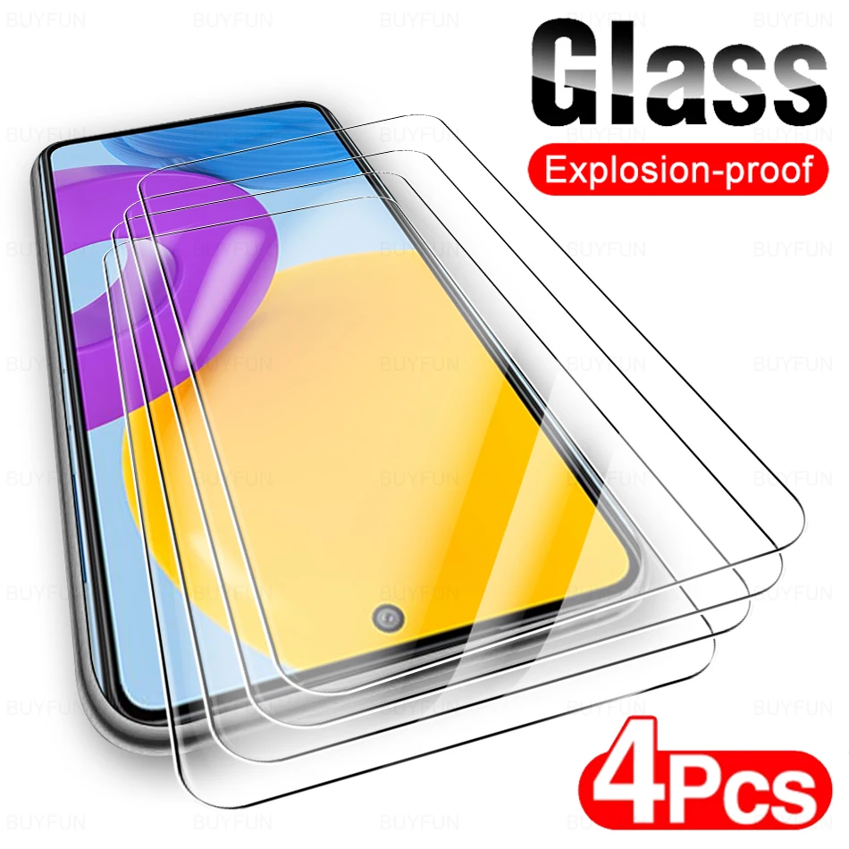 

Защитное стекло с полным покрытием для Samsung Galaxy M52 5G, закаленная пленка для Samsung M52, M32, 4G, M22, M12, M62, защита экрана, 4 шт.