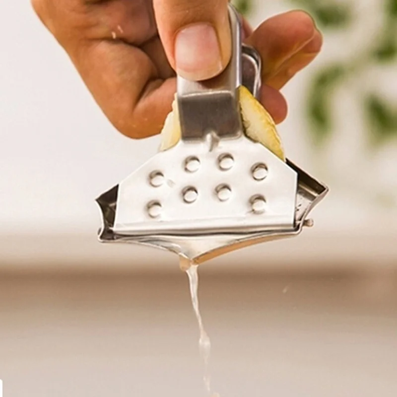 

1PC Durable Metal Hand Press Lemon Squeezer Stainless Steel Fruit Lime Orange Juicer Citrus Wedge Tools Kitchen Accessories