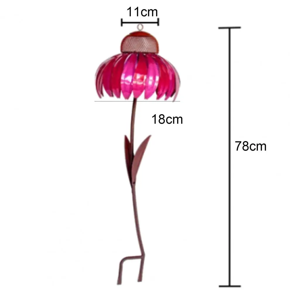 

Bird Feeder Coneflower Shape Anti-Rust Durable Metal Lawn Patio Birdbath for Garden Outdoor Flower Bird Feeder Decoration