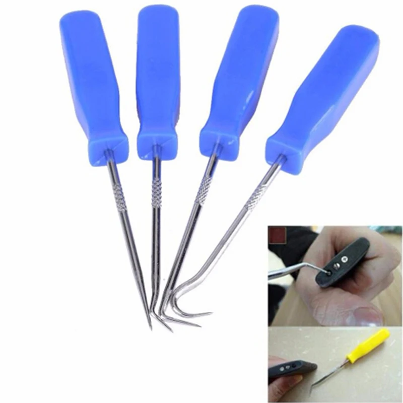 

4Pcs 138mm Car Auto Vehicle Oil Seal Screwdrivers Set O-Ring Seal Gasket Puller Remover Pick Hooks Tools Wholesale