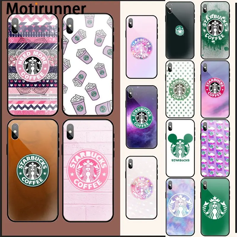 Motirunner Русалка кофе умный чехол черный мягкий для телефона iPhone 11 pro XS MAX 8 7 6 6S Plus X 5 5S