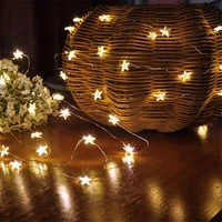 2m 3m 4m led star copper wire string lights battery operated led fairy lights christmas wedding party new year decoration lights