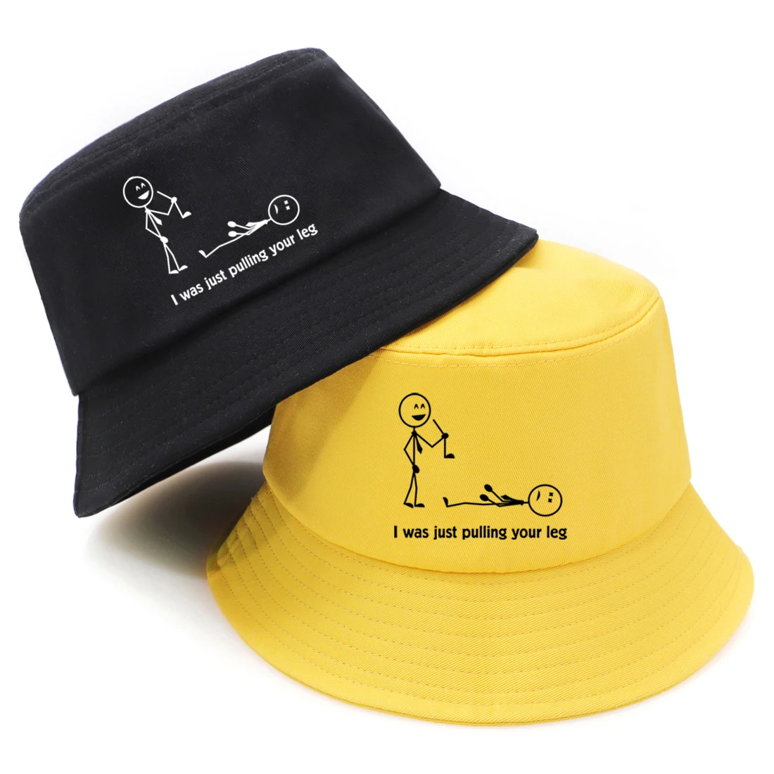 

Sun Prevent Man's Bucket Hat I Was Just Pulling Your Leg Harajuku Fisherman Hats Female Summer K-pop Bucket Cap Panama Chapeu