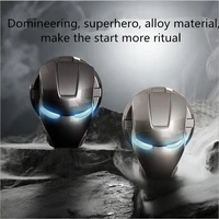 one key start button changed to iron man one key start button ignition switch protection decorative cover