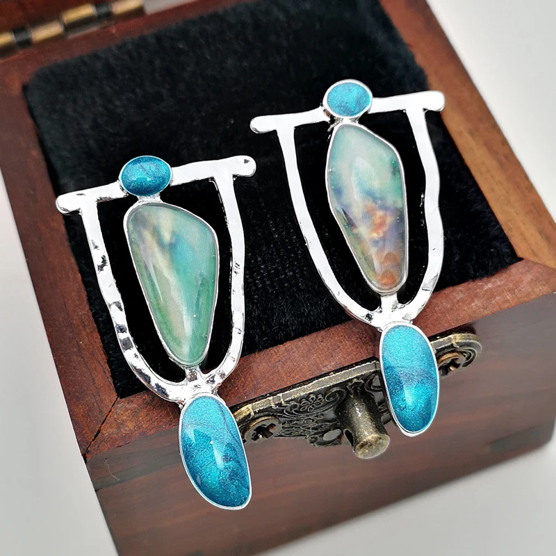 

Drop Shipping Fashion Vintage Ethnic Hoop Earrings for Women Large Luxury Dangle Earring Wedding Party Fashion Jewelry