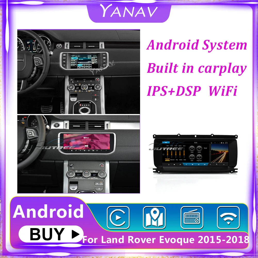 Автомагнитола 2 Din для Land Rover Range Evoque 2015-2018 мультимедийный проигрыватель на Android