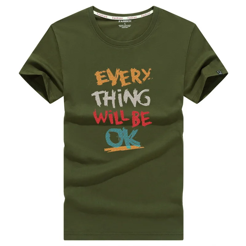 Футболка мужская с круглым вырезом тенниска из 100% хлопка крутая повседневная