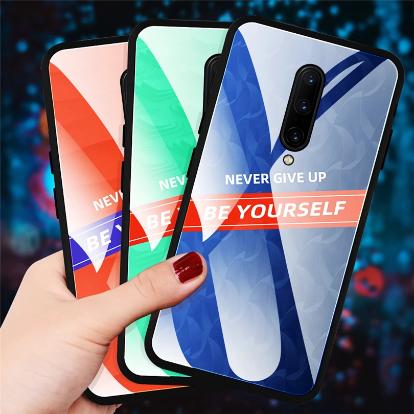 Твердость 9H чехол из закаленного стекла для телефона Oneplus 7 Уникальный дизайн