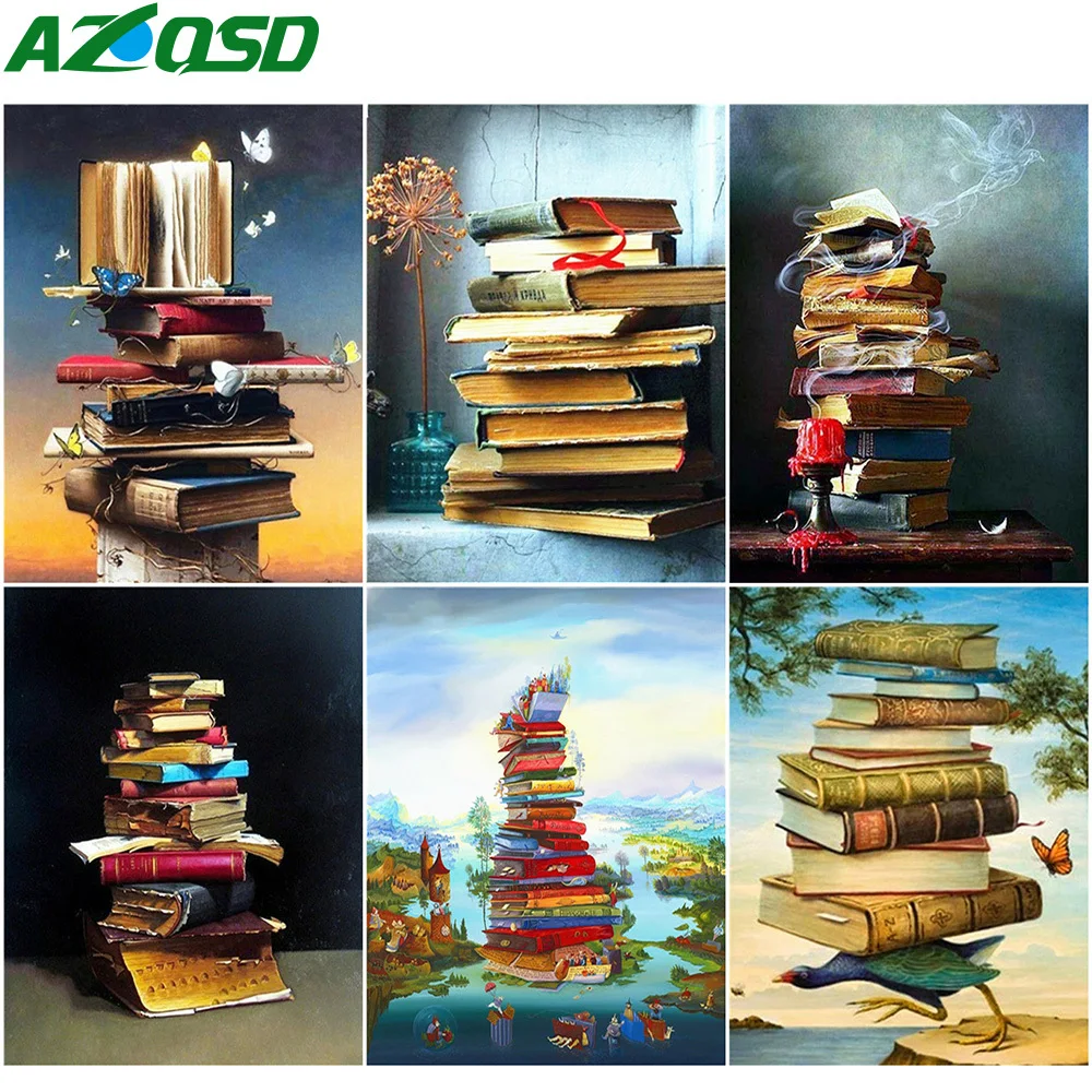 

AZQSD полная круглая Алмазная книга-вышивка мозаичное ремесло подарок Алмазная Картина Пейзаж Декор для детской комнаты