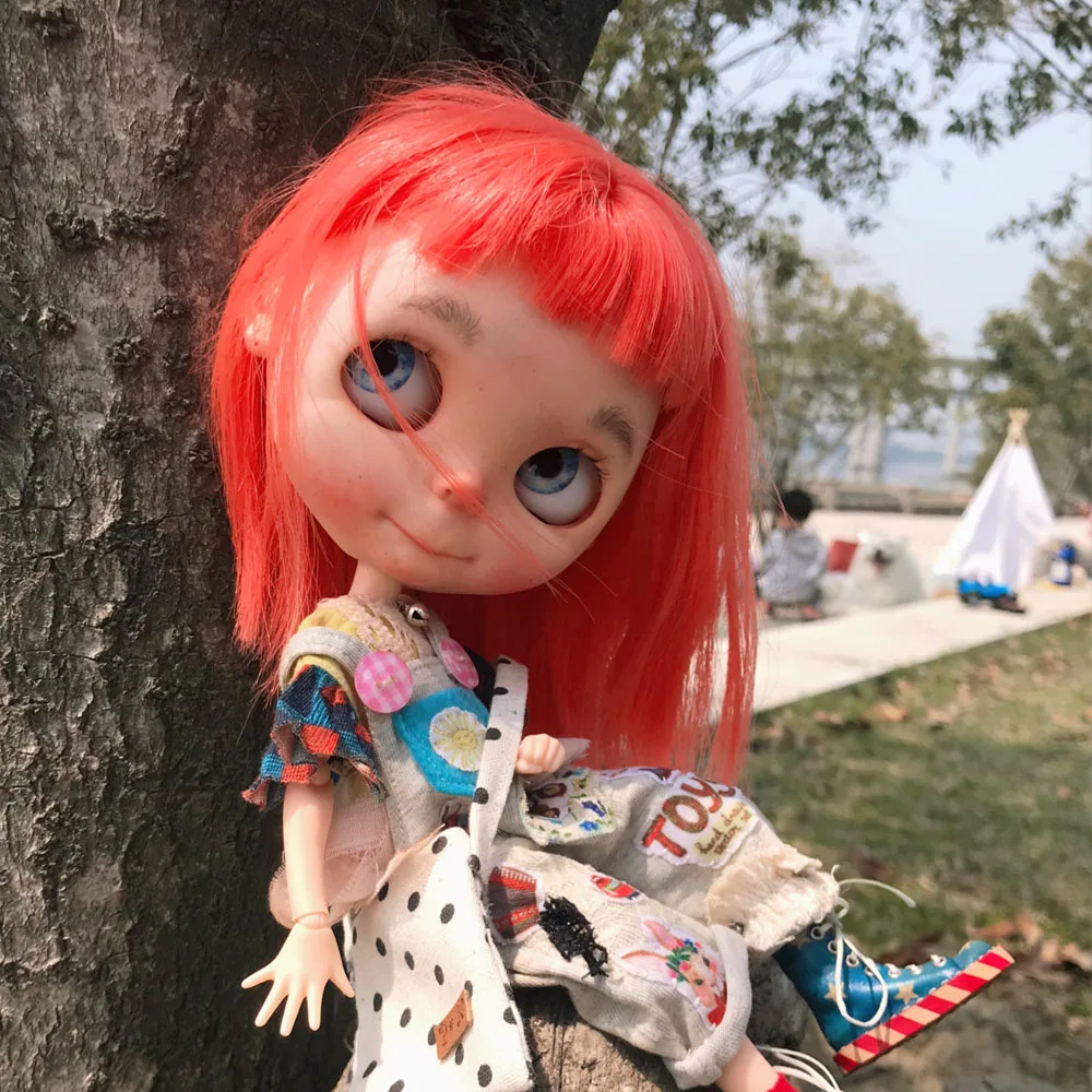 

Кукла шарнирная 1/6 шарнирная, китайская Кукла 19 шарнирных, с красным париком и белой кожей, с макияжем, 30 см