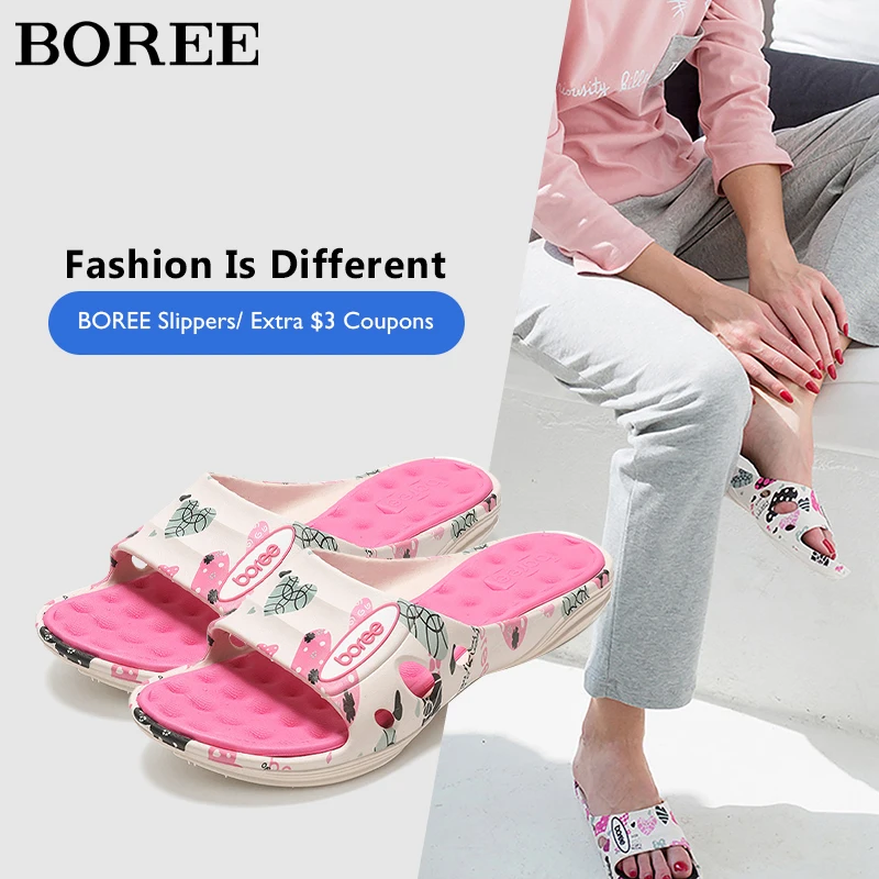 BOREE/женские тапочки Милые Вьетнамки с рисунком граффити и открытым носком