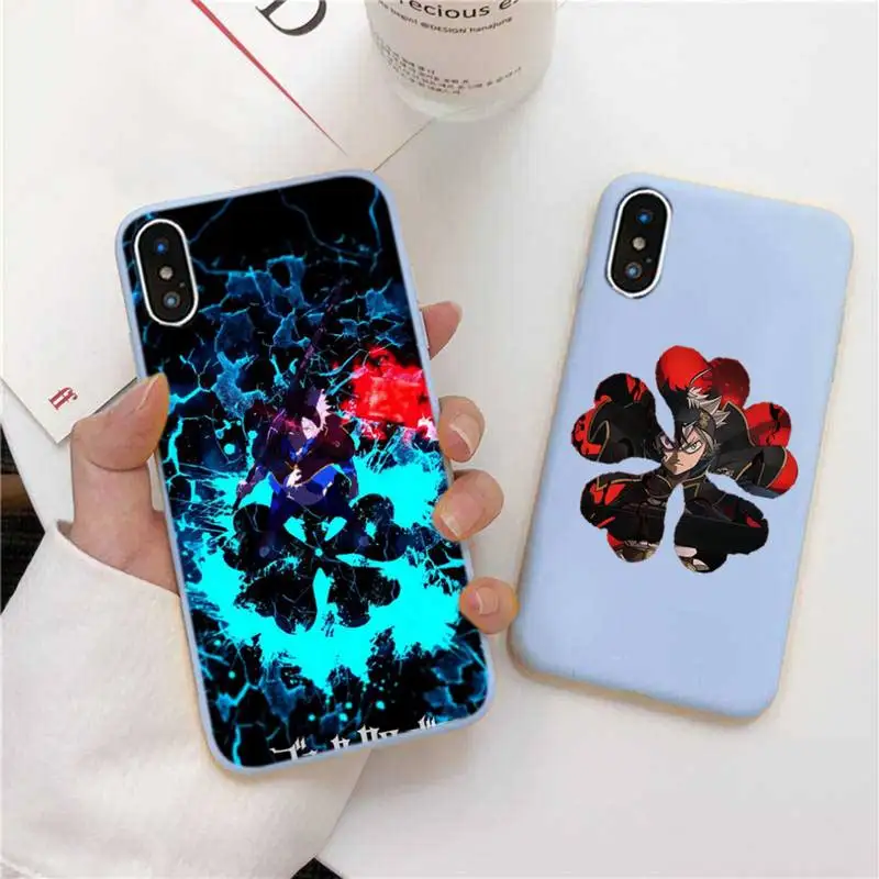 

Anime Phone Case For IPhone 6 6s 7 8 Plus X Xs Xr Xsmax 11 12 Pro Promax 12mini Candy Blue Silicone Cover