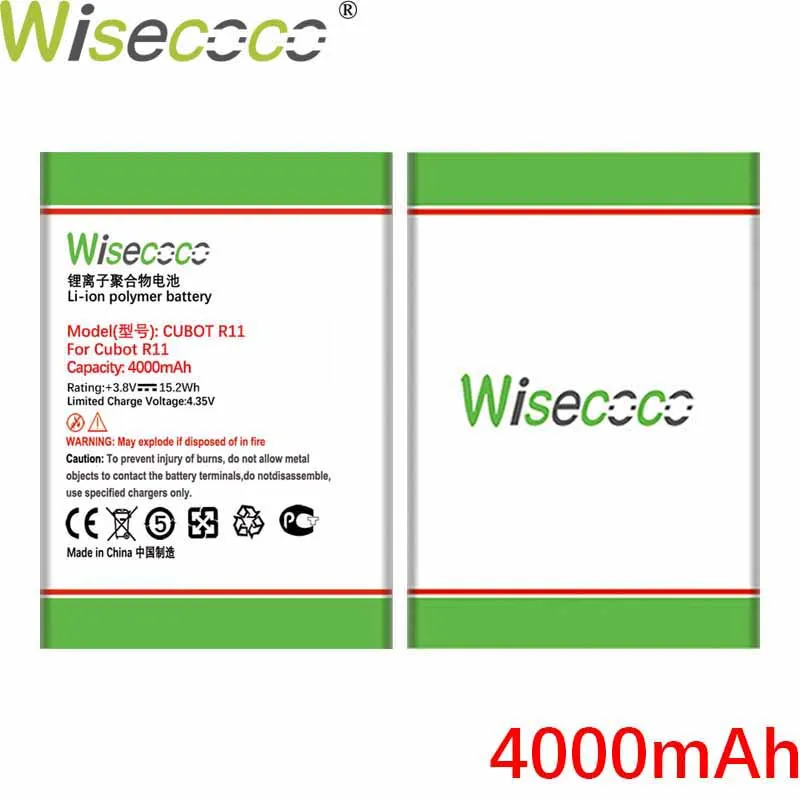 

Аккумулятор WISECOCO R 11 4000 мА · ч для CUBOT R11 мобильный телефон в наличии