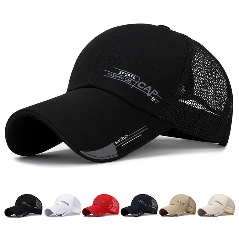 

2021 New Summer Outdoor Sun Hats Quick Dry Women Men Golf Fishing Cap Adjustable Unisex Baseball Caps