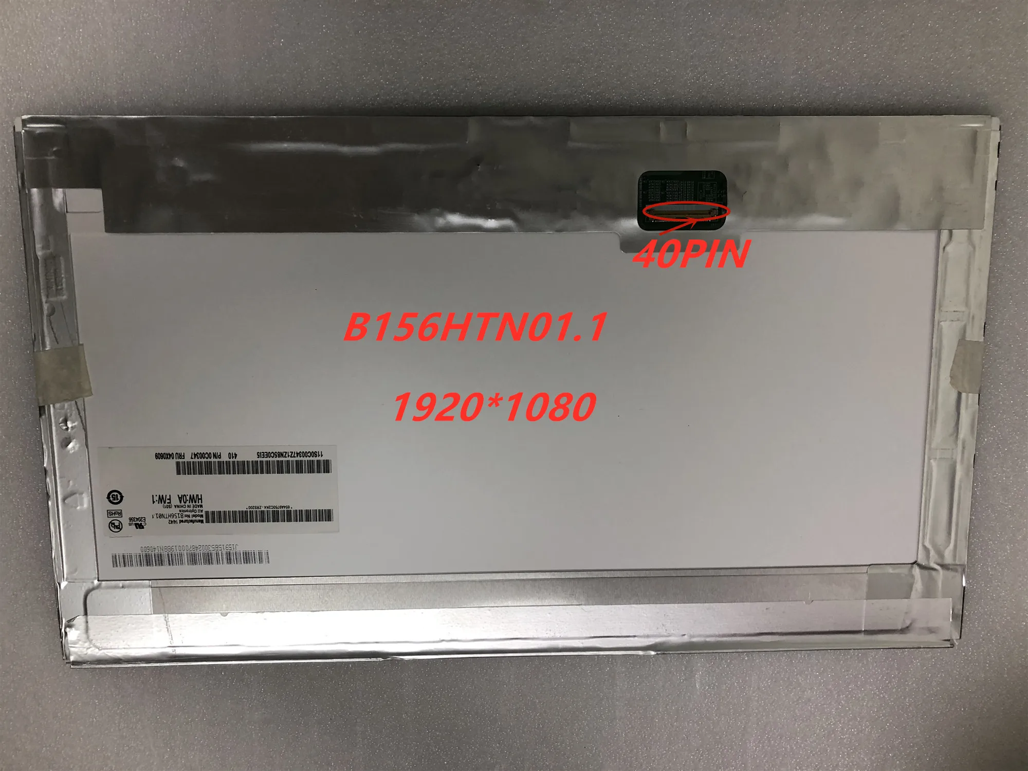 

LP156WF1-TLC1 B156HTN01.1 B156HTN01.0 15,6 "Full-HD WUXGA LED LCD pantalla para B156HW01 V0 N156HGE-L11 LTN156HT01-201 40 PIN