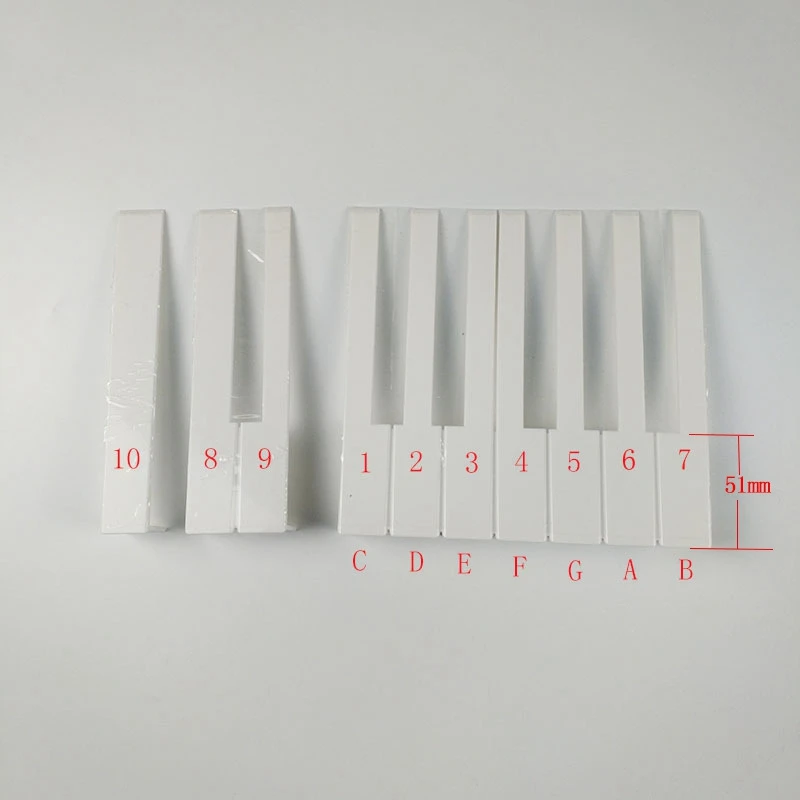 52 шт./лот аксессуары для пианино белые запасные части Keytop (5 2 мм)| |