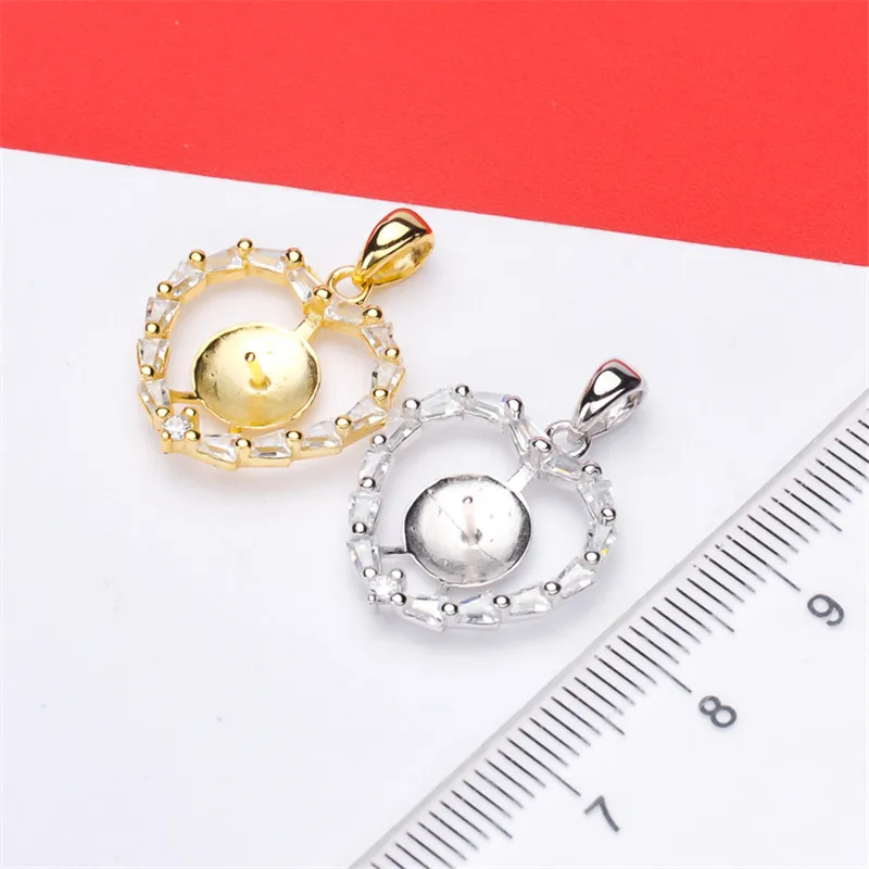 

Jewelry Handwork Pendant Base S925 Sterling Silver Pearl Pendant Accessories And Parts Findings Jewelry For DIY Fittings Women