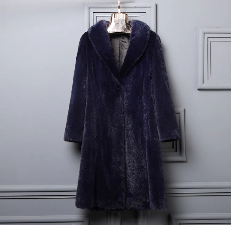 Mink Coats Women Real Genuine Mink Fur Coats For Women 2021 Winter Jackets Black Long Plus Size Real Mink Fur Women Clothes
