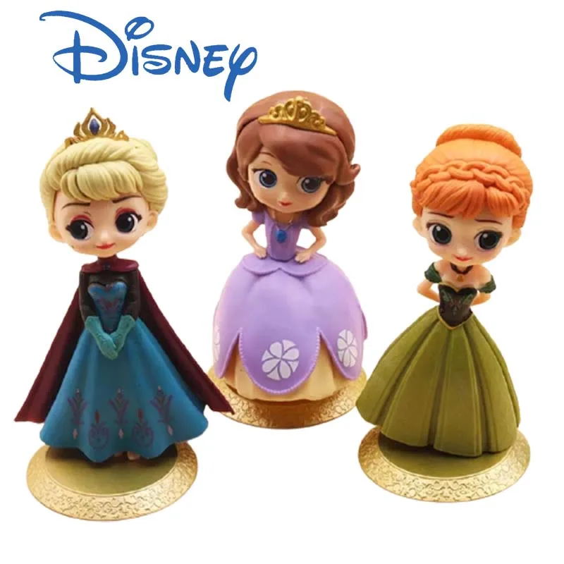 

Новые милые куклы из мультфильма «Холодное сердце» Disney, периферийная версия Q, украшение для торта из ПВХ, кукла принцессы Анны и айхи