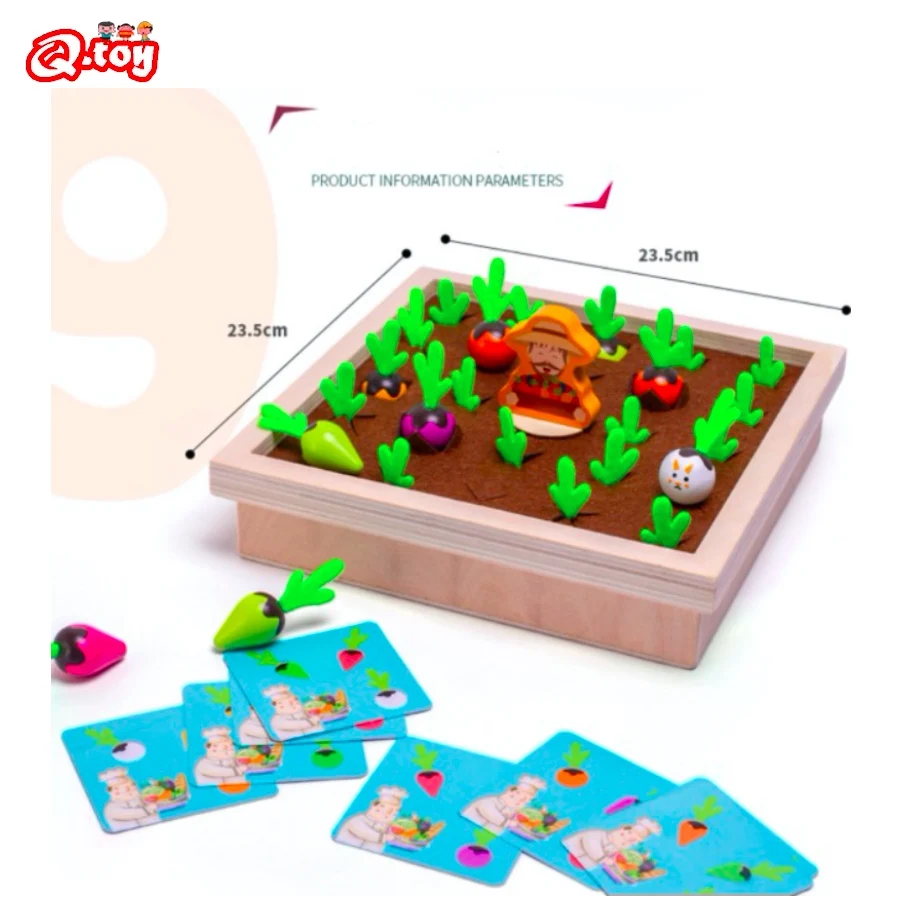 Игрушки Монтессори для малышей овощи память шахматы деревянные обучающие