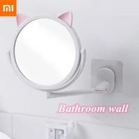xiaomi cartoon cat ear makeup vanity mirror magnification mounted telescopic enlargement 2 face bathroom wall cosmetic mirror