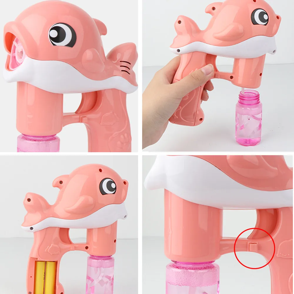 Автоматический Дельфин Bubblemachine мультяшная игрушка уличные детские развлечения с