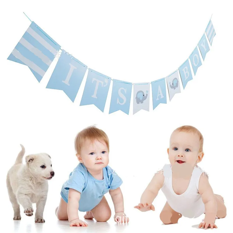 3 м Baby Shower Пол раскрыть вечерние украшения розового и синего цвета с изображением