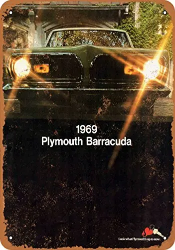 

Metal Sign - 1969 Plymouth Barracuda - Vintage Look Wall Decor for Cafe beer Bar Decoration Crafts