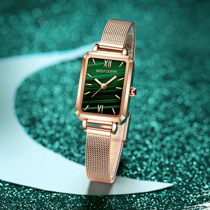 

Новый продукт малахитовый зеленый розовый взрывоопасных сплав ремешок маленький зеленый часы светильник роскошный чехол-портмоне в ретро-...