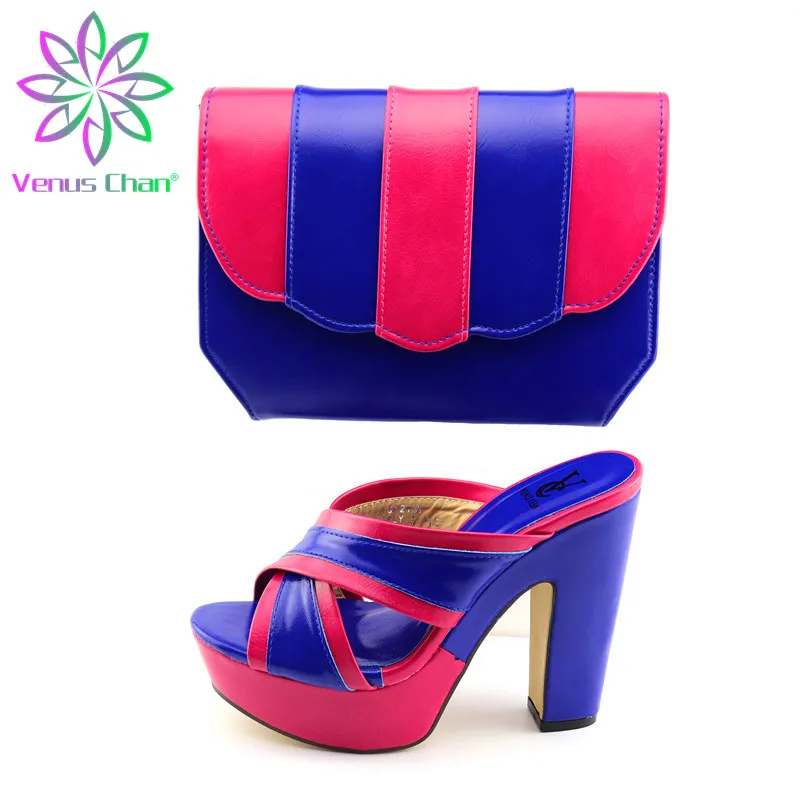 

Latest Design Italian In Women High Quality African Wedding Shoes Nigerian Shoes with Matching Bag for Evening Wedding Party