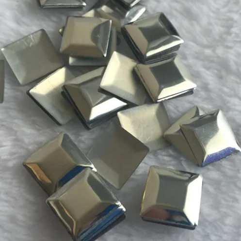 1440 шт/10 брутто 10 мм квадратные Серебристые алюминиевые Стразы для горячей фиксации железа на гвоздиках DIY плоские задние металлические шпильки для горячей фиксации