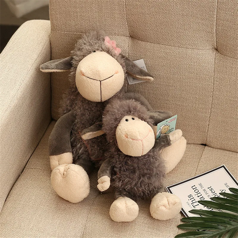 Коричневый 25 см/35 см/50 см/80 см Германия веселый цветами от sheep красивые, из плюша игрушки куклы для детей подарок на день рождения 1 шт - Цвет: Коричневый