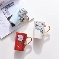 water cup with cover 999 pure silver tea cup silver gilded cup ceramic mug office water cup tea separation cup