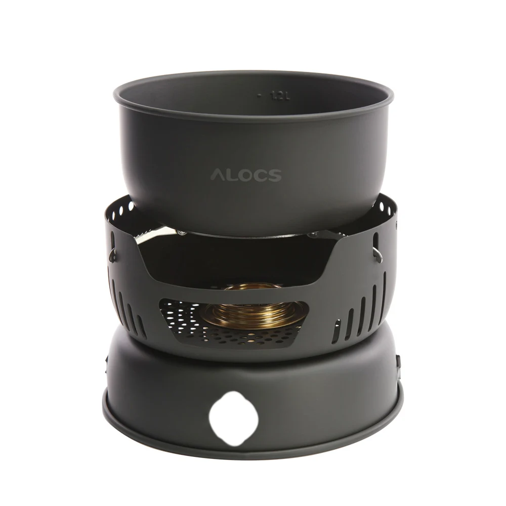 ALOCS CW-C05 Открытый Кемпинг портативный набор посуды походы пикник посуда Плита
