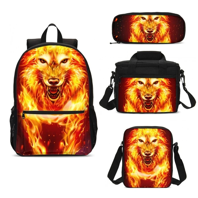 4 шт./компл. Портфолио для школы сумка мальчиков и девочек стильные с аппликацией