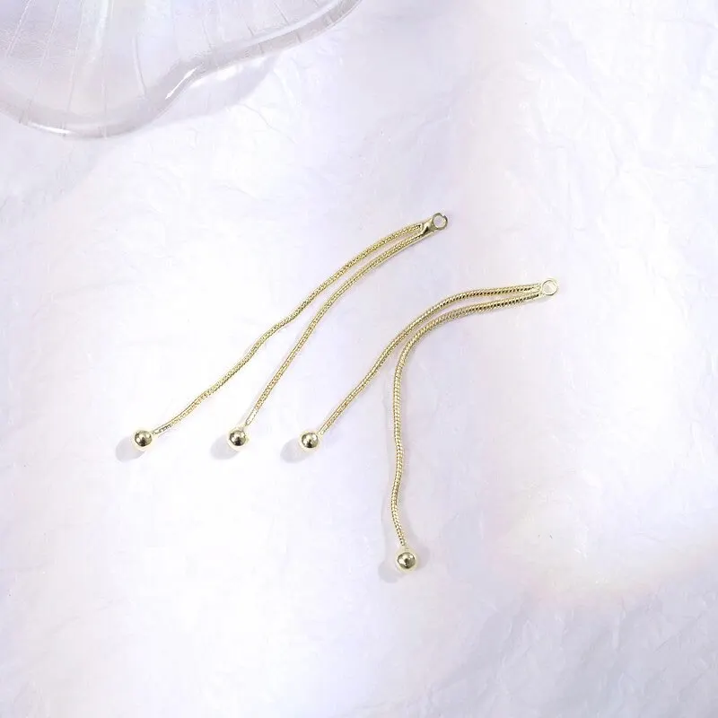 

2PC Fashion Rhinestone Tassel Charms Gold Color Drop Earrings Women Jewelry Accessory Findings Wedding Party Friend Gifts