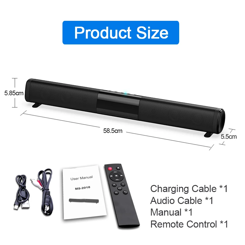

40W TWS100W Patent New TV Echo Wall Soundbar Wired and Wireless Bluetooth Home Surround Soundbar for PC Cinema Speaker /TF / AUX