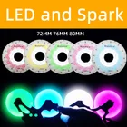 Ролик Сияющий LED and Spark, 52 дюйма, 104 дюйма, 208 дюйма, 72 мм, 76 мм, 80 мм