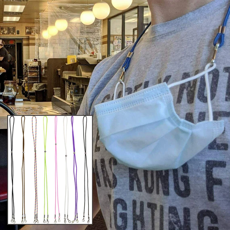 Веревка для маски на лицо Регулируемая без следов веревка с двумя крючками | Дом и