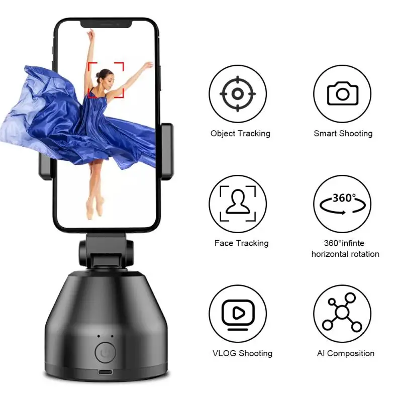 

360 Rotation Smart Face Tracking Selfie Stick Tracking Phone Holder Camera Gimbal For Photo Vlog Live Video Record Dropshipping
