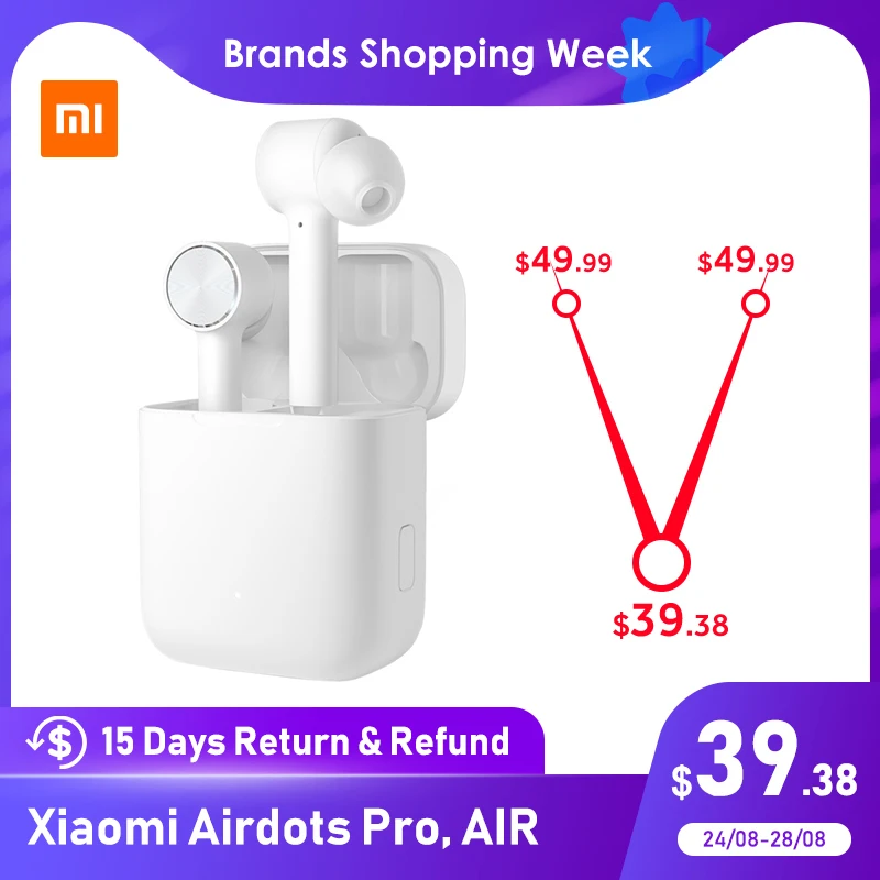 Наушники Xiaomi AirDots Pro Быстрая доставка AliExpress Standard Shipping|Наушники и гарнитуры| |