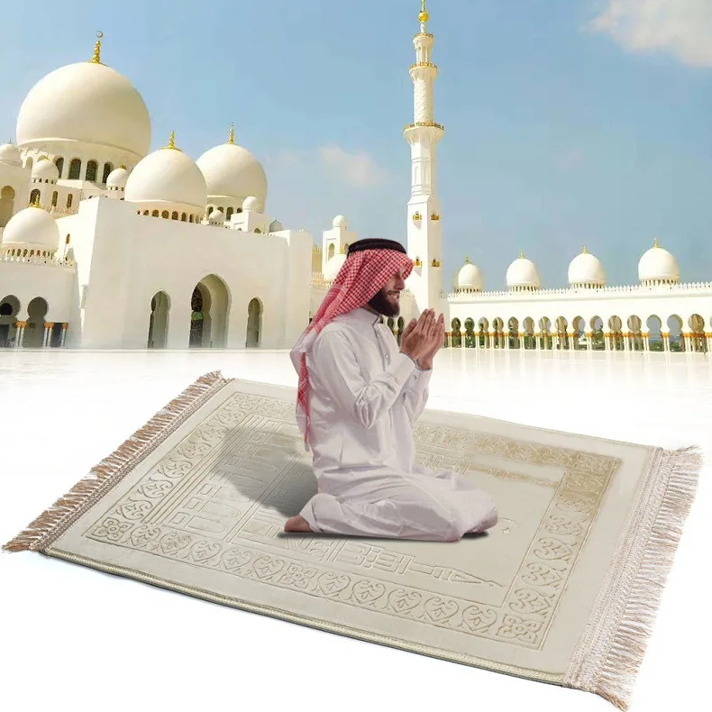 

Thick Soft Muslim Islamic Prayer Mat Salat Musallah Prayer Rug tapis de priere islam Sajadah Pray Rug Carpet gebedskleed 80X120