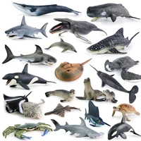 simulation animal marine biological model killer whale great white shark fish turtle dolphin leopard whale octopus squid toy