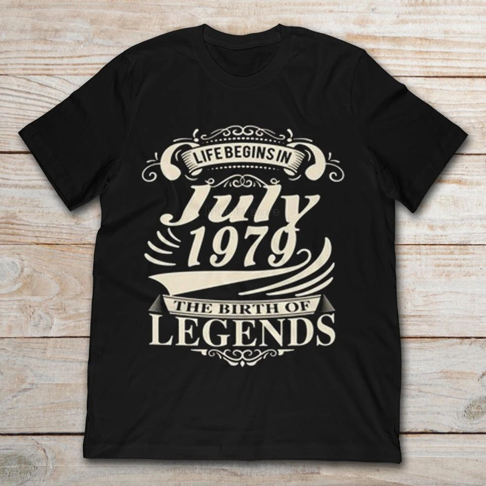 Жизнь начинается в июле 1979 рождение Legend 2020 летние Для Мужчин's короткий рукав