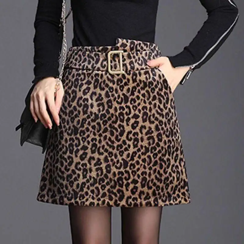Мини юбки с леопардовым принтом женские сексуальные высокой талией в