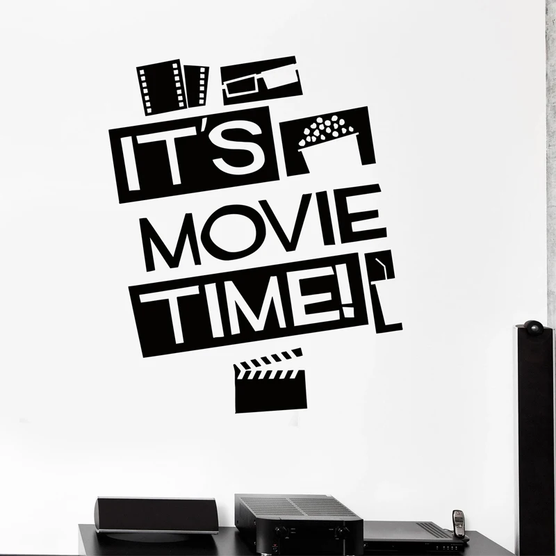 

Cinema Wall Stickers Film Strip Vinyl Decal Movie Time Wall Decor Filming Sticker Screening Room Decoration C12-02